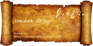 Jakubek Ábel névjegykártya