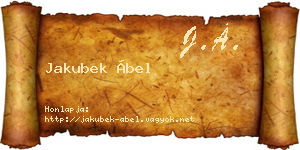 Jakubek Ábel névjegykártya