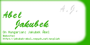 abel jakubek business card